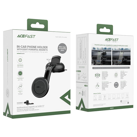 Acefast D7 Multi-functional magnetic car holder black