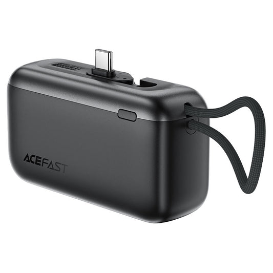 Acefast M27 22.5W 10000 mAh Powerbank with USB-C Port and Cable Metal Gray