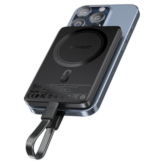 Acefast M8 5000 mAh PD 18W Magnetic Wireless charging powerbank black