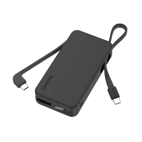 MOMAX 1-POWER VITAL PLUS 10000 mAh POWERBANK WITH BUILT-IN CABLE (IP38)