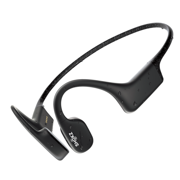 SHOKZ OPENSWIM BONE CONDUCTION SWIMMING MP3 PLAYER BLACK