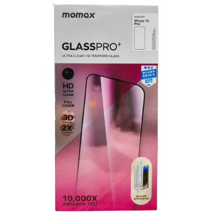 Momax Glass Pro Plus 0.3MM Premium Tempered Glass for iPhone 15 Series