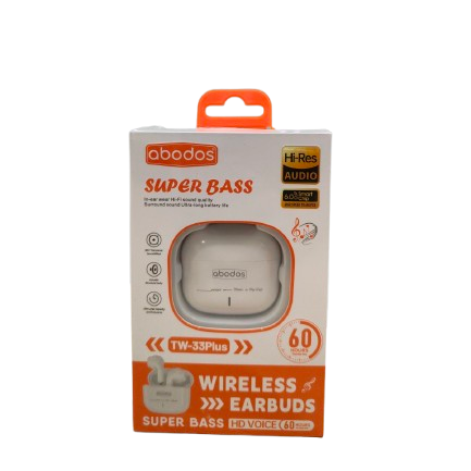 Abodos TW-33 Plus Subwoofer TWS Earphone White