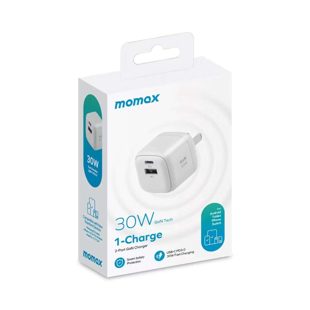 MOMAX 1-CHARGE 30W 2-PORT CHARGER (UM71CN) SANDSTONE