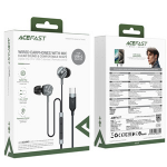 Acefast l6 usb-c in-ear wired earphones with mic black