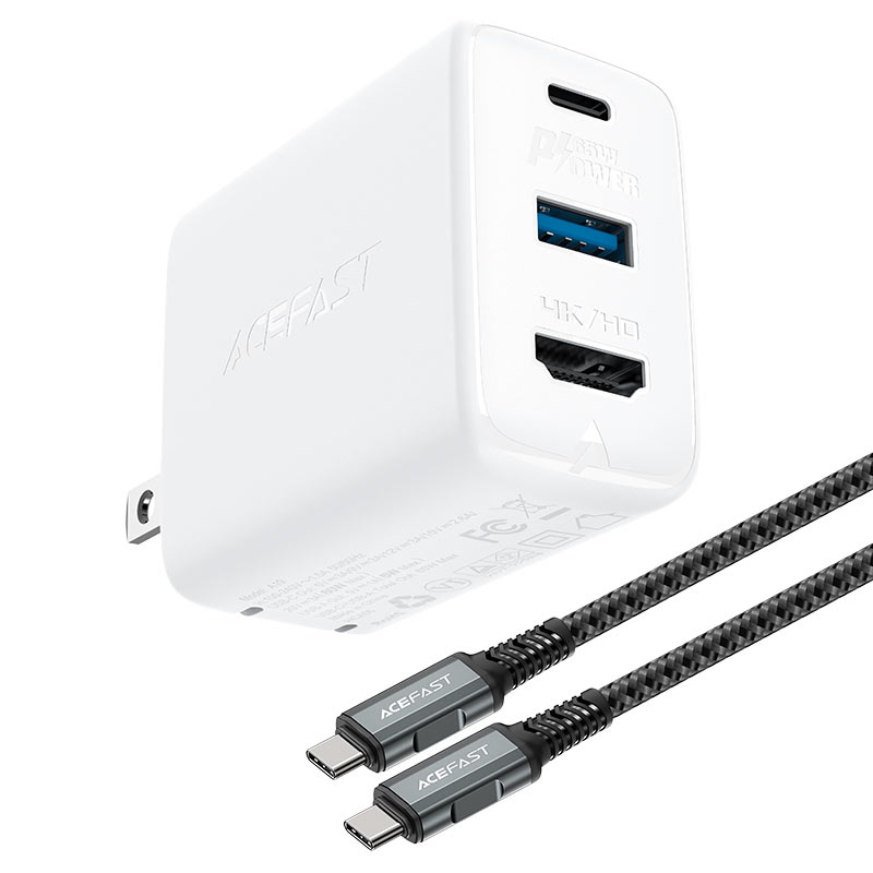 ACEFAST A19 65W GaN 3-PORT MULTIFUNCTION HUB CHARGER SET