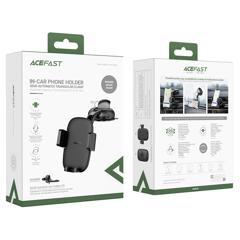 ACEFAST D5 MULTI-FUNCTION CAR HOLDER BLACK