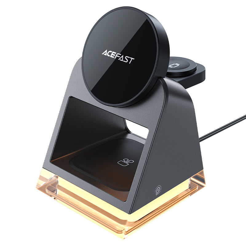 ACEFAST E17 DESKTOP 3-IN-1 WIRELESS CHARGING HOLDER BLACK