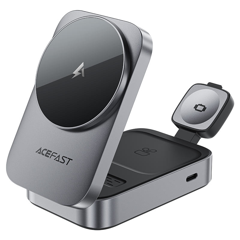 ACEFAST E22 DESKTOP 3-IN-1 WIRELESS CHARGING HOLDER BLACK