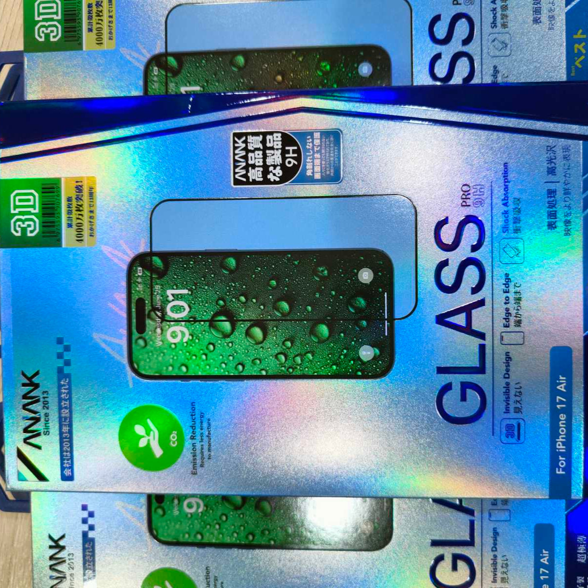 ANANK INVISIBLE 3D EDGE TO EDGE TEMPERED GLASS FOR IPHONE AIR