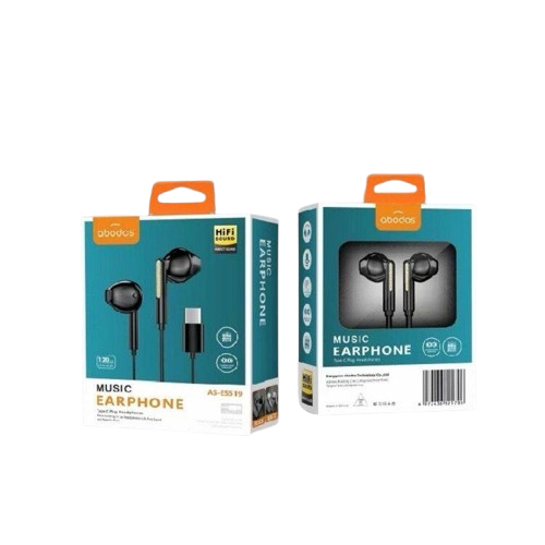 ABODOS AS-ES519 TYPE-C HEADSET WITH MIC BLACK