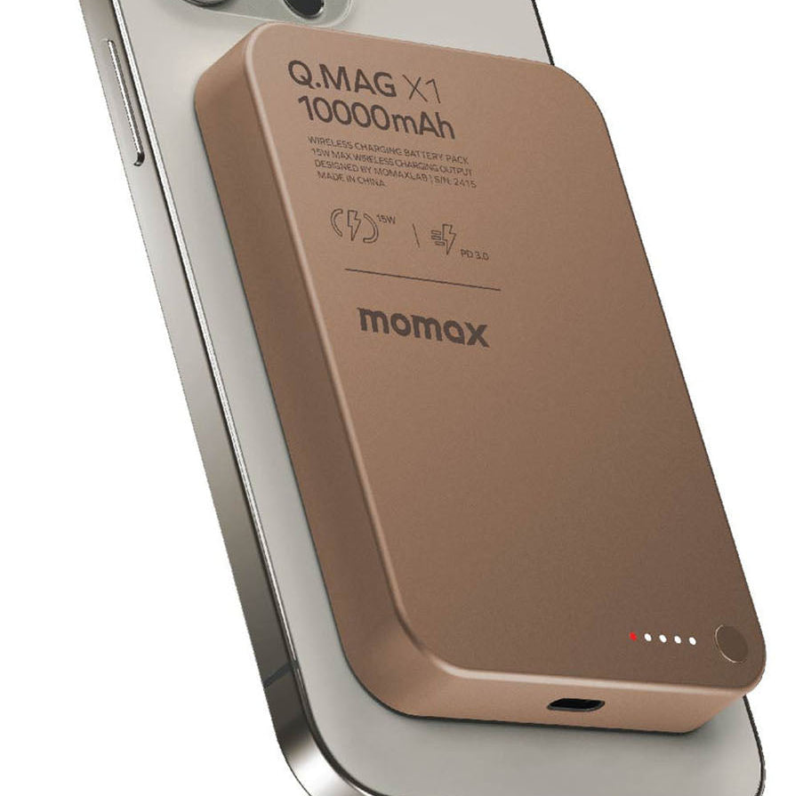 MOMAX Q.MAG X1 10000 MAH MAGNETIC WIRELESS POWERBANK (IP117)