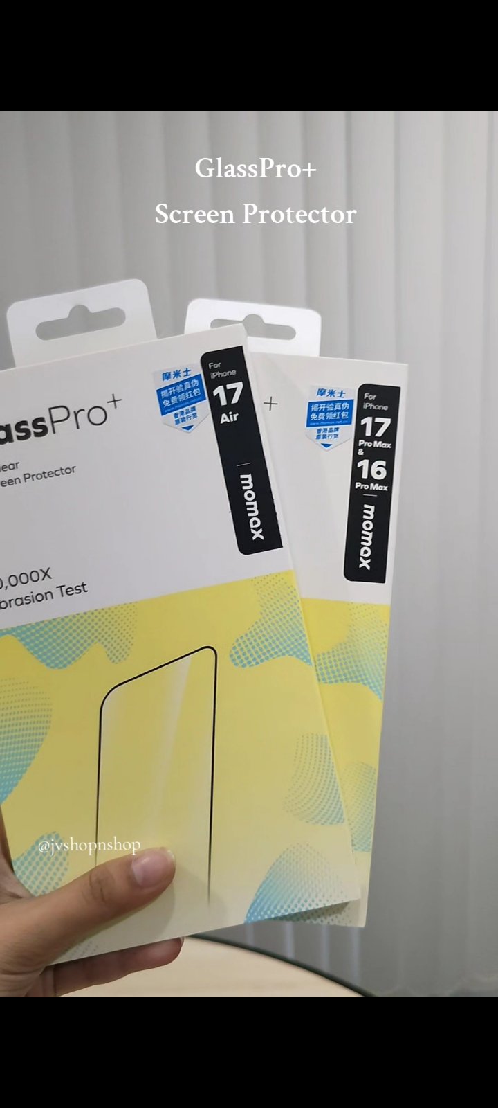MOMAX GLASS PRO PLUS 0.3MM PREMIUM TEMPERED GLASS FOR IPHONE 17 PRO MAX