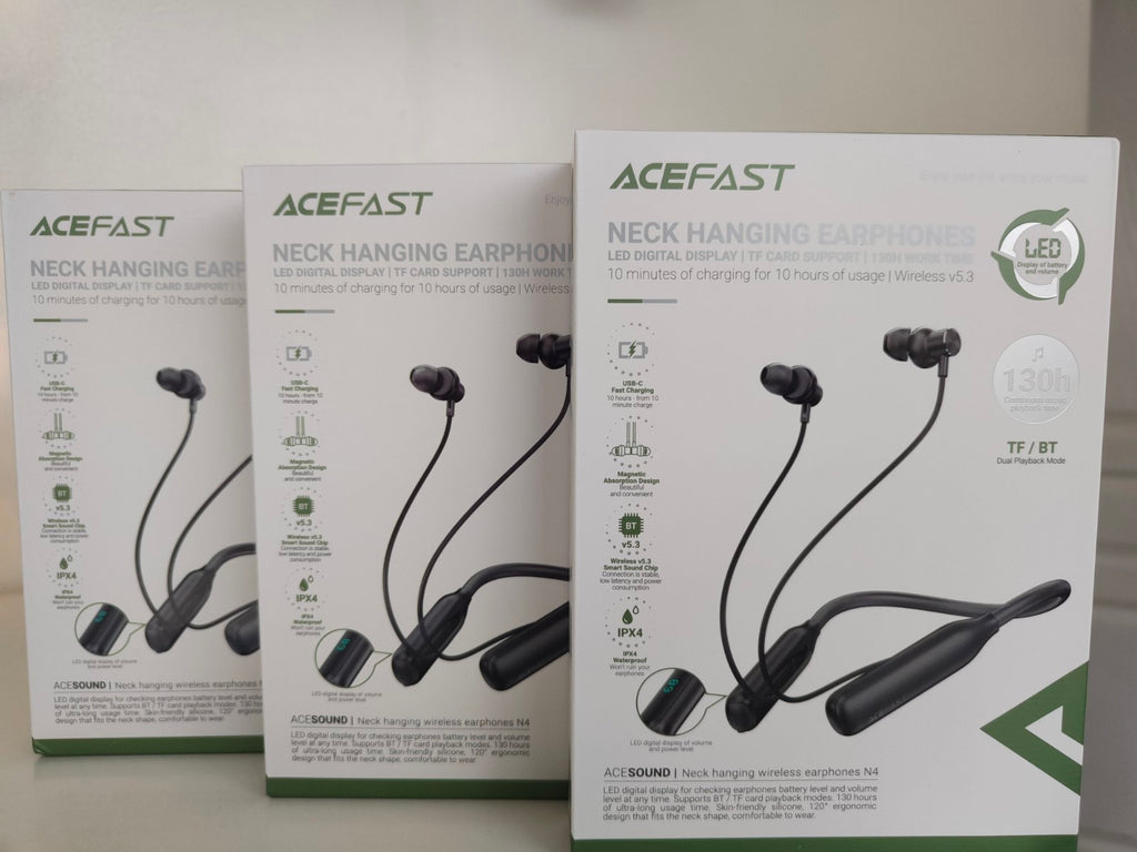 ACEFAST N4 NECK HANGING WIRELESS EARPHONES BLACK