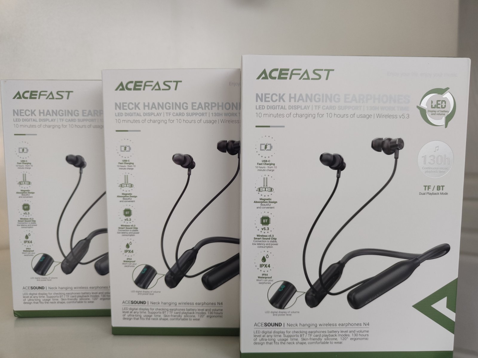 ACEFAST N4 NECK HANGING WIRELESS EARPHONES BLACK