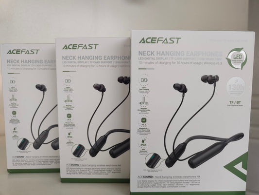 Acefast N4 Neck Hanging Wireless Earphones Black