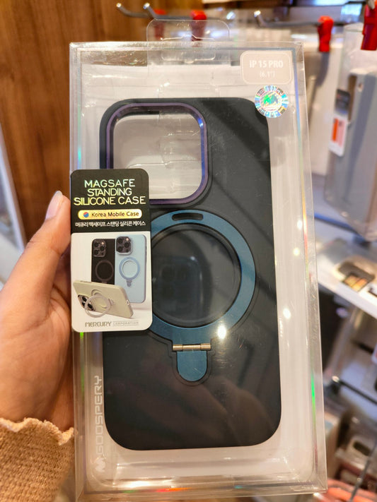 Goospery Magsafe Standing Silicone Case for iPhone 15 Pro