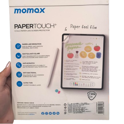 Momax Paper Touch Plus Screen protector for iPad 7/8 10.2